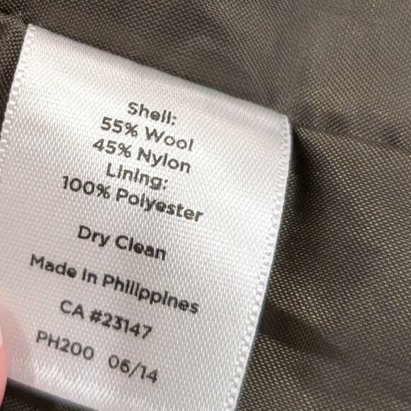 Talbots Green Pencil Skirt Wool Blend Zippered Pockets - Women's sz 8P - Picture 9 of 12